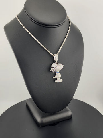 Sterling Silver 925 Snoopy Pendant Necklace – Classic Peanuts Character Jewelry