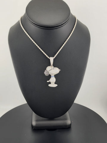Sterling Silver 925 Snoopy Pendant Necklace – Classic Peanuts Character Jewelry