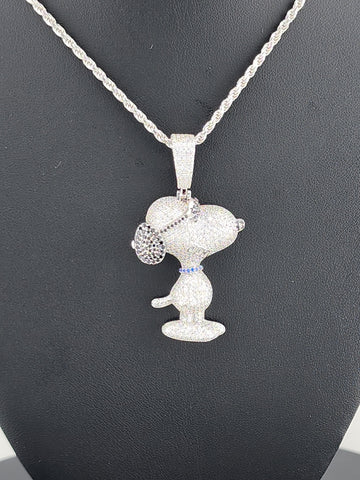 Sterling Silver 925 Snoopy Pendant Necklace – Classic Peanuts Character Jewelry