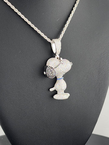Sterling Silver 925 Snoopy Pendant Necklace – Classic Peanuts Character Jewelry