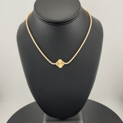 Dainty 18K Gold Filled Clover Necklace – Brazilian Quality, Lucky Charm Gift