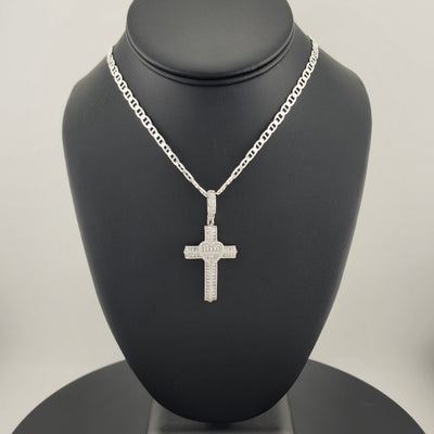 925 Sterling Silver Heart and Cross Pendant Necklace – Meaningful & Elegant