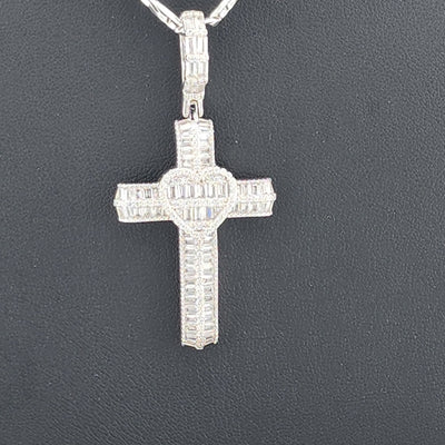 925 Sterling Silver Heart and Cross Pendant Necklace – Meaningful & Elegant