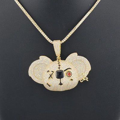 Sterling Silver 925 Koala Face Necklace – Adorable Animal Pendant