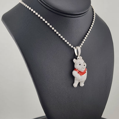 Brand New Sterling Silver Necklace – Winnie the Pooh Charm for All Ages