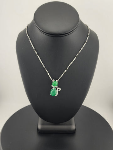 Lucky Jade Kitty Necklace – Purrfectly New!