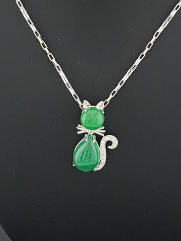 Lucky Jade Kitty Necklace – Purrfectly New!