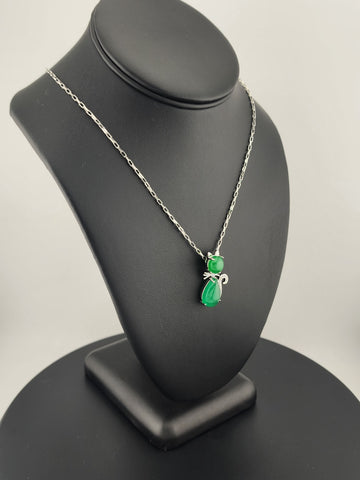 Lucky Jade Kitty Necklace – Purrfectly New!