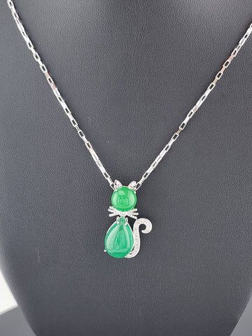 Lucky Jade Kitty Necklace – Purrfectly New!