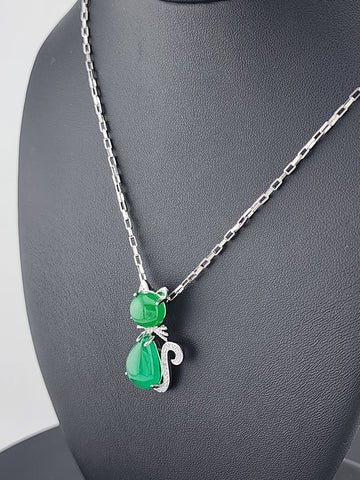 Lucky Jade Kitty Necklace – Purrfectly New!