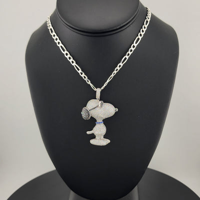 Sterling Silver 925 Snoopy Pendant Necklace – Classic Peanuts Character Jewelry