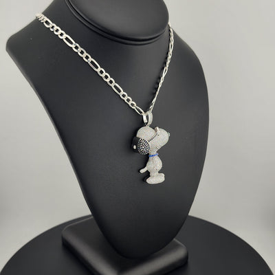Sterling Silver 925 Snoopy Pendant Necklace – Classic Peanuts Character Jewelry