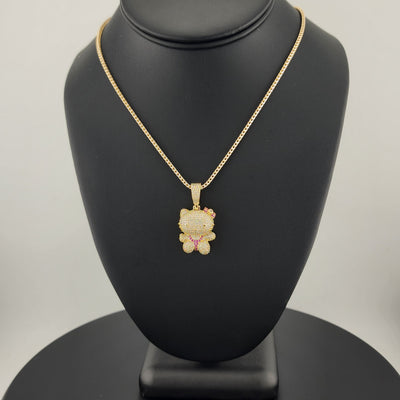 Shiny Hello – Sterling Silver 925 Hello Kitty Charm Necklace