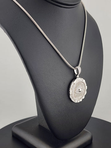 Mystic Vision – Illuminati Eye Necklace in Solid 925 Silver