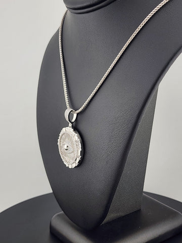 Mystic Vision – Illuminati Eye Necklace in Solid 925 Silver