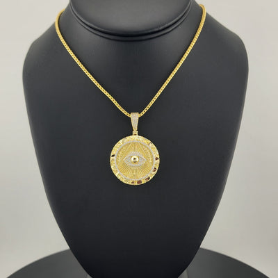Mystic Vision – Illuminati Eye Necklace in Solid 925 Silver