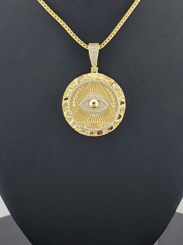 Mystic Vision – Illuminati Eye Necklace in Solid 925 Silver