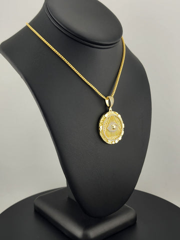 Mystic Vision – Illuminati Eye Necklace in Solid 925 Silver