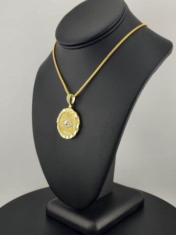 Mystic Vision – Illuminati Eye Necklace in Solid 925 Silver