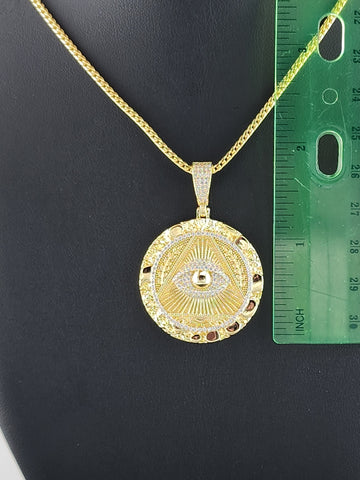 Mystic Vision – Illuminati Eye Necklace in Solid 925 Silver