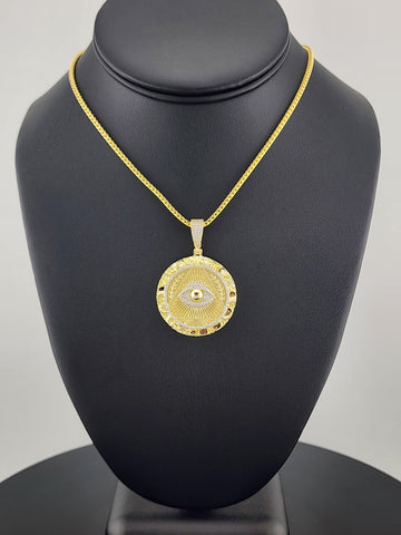 Mystic Vision – Illuminati Eye Necklace in Solid 925 Silver