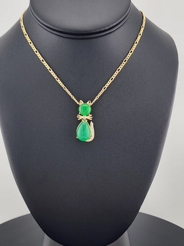 Lucky Jade Kitty Necklace – Purrfectly New!