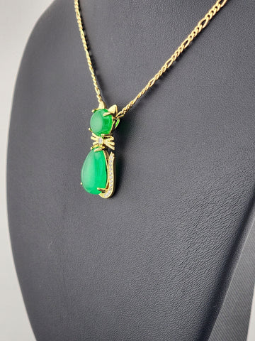 Lucky Jade Kitty Necklace – Purrfectly New!