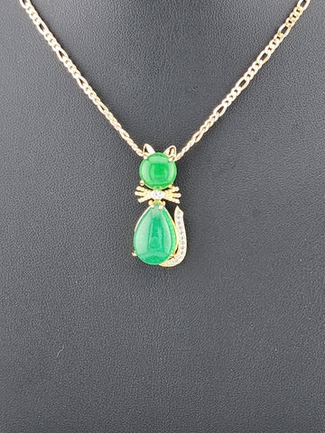 Lucky Jade Kitty Necklace – Purrfectly New!
