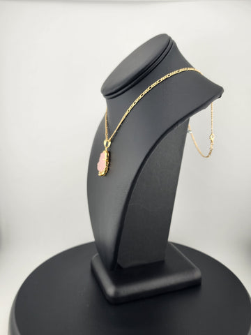 Brand New Pink Agate Buddha Necklace – Calming & Spiritual Charm