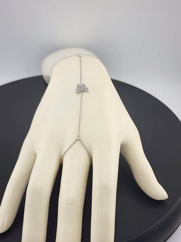 Butterfly Hand Ring Bracelet in 925 Sterling Silver – Dainty & Stylish