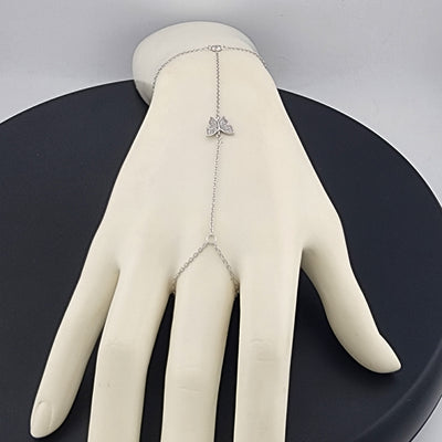 Butterfly Hand Ring Bracelet in 925 Sterling Silver – Dainty & Stylish