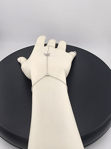 Butterfly Hand Ring Bracelet in 925 Sterling Silver – Dainty & Stylish