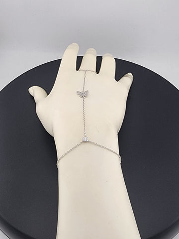 Butterfly Hand Ring Bracelet in 925 Sterling Silver – Dainty & Stylish