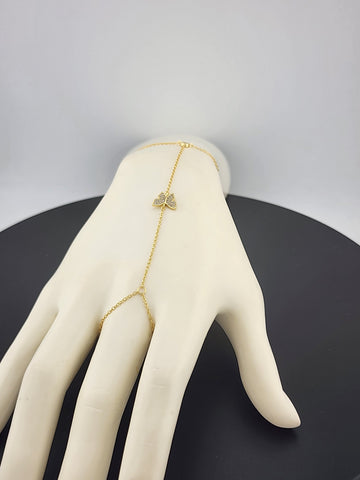 Butterfly Hand Ring Bracelet in 925 Sterling Silver – Dainty & Stylish