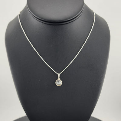 Sterling Silver 925 Evil Eye Pendant – Clear Charm Necklace for Protection