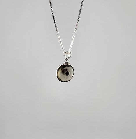 Sterling Silver 925 Evil Eye Pendant – Grey Charm Necklace for Protection