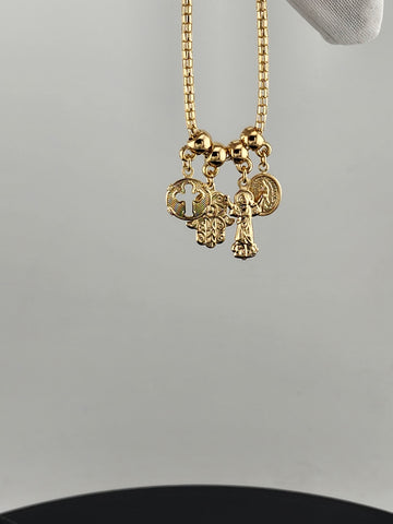 Chic Multi-Charm Bracelet in Brazilian 18K Gold Filled