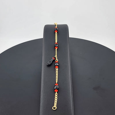 Unisex Azabache Bracelet – 18K Gold Filled, Anti-Evil Eye Charm