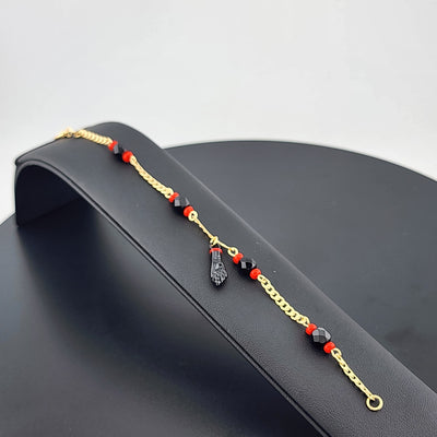 Unisex Azabache Bracelet – 18K Gold Filled, Anti-Evil Eye Charm