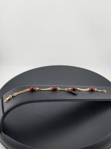 Unisex Azabache Bracelet – 18K Gold Filled, Anti-Evil Eye Charm