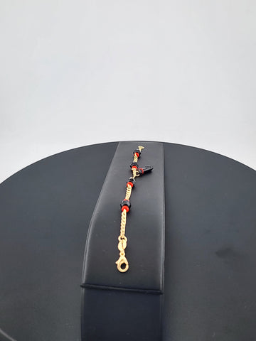 Unisex Azabache Bracelet – 18K Gold Filled, Anti-Evil Eye Charm