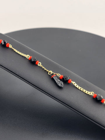 Unisex Azabache Bracelet – 18K Gold Filled, Anti-Evil Eye Charm
