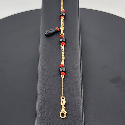 Unisex Azabache Bracelet – 18K Gold Filled, Anti-Evil Eye Charm