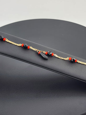 Unisex Azabache Bracelet – 18K Gold Filled, Anti-Evil Eye Charm