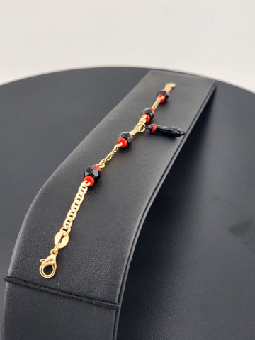 Unisex Azabache Bracelet – 18K Gold Filled, Anti-Evil Eye Charm