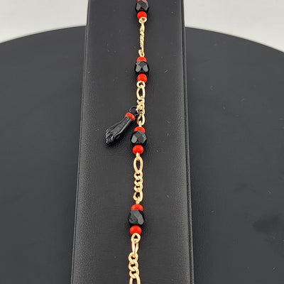 Unisex Azabache Bracelet – 18K Gold Filled, Anti-Evil Eye Charm