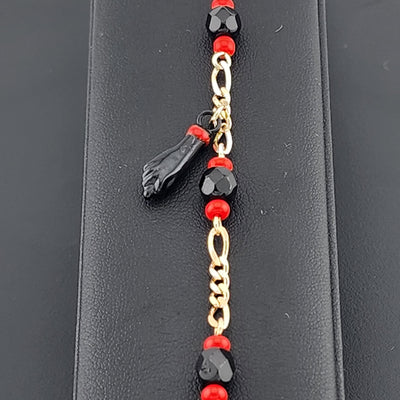Unisex Azabache Bracelet – 18K Gold Filled, Anti-Evil Eye Charm