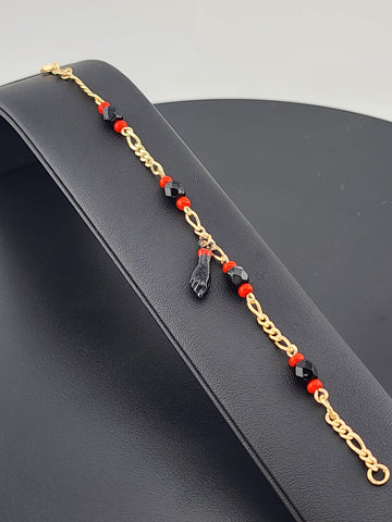 Unisex Azabache Bracelet – 18K Gold Filled, Anti-Evil Eye Charm