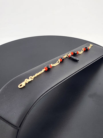 Unisex Azabache Bracelet – 18K Gold Filled, Anti-Evil Eye Charm