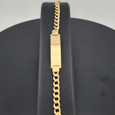Unisex 18K Gold Filled Brazilian ID Bracelet – Classic & Timeless